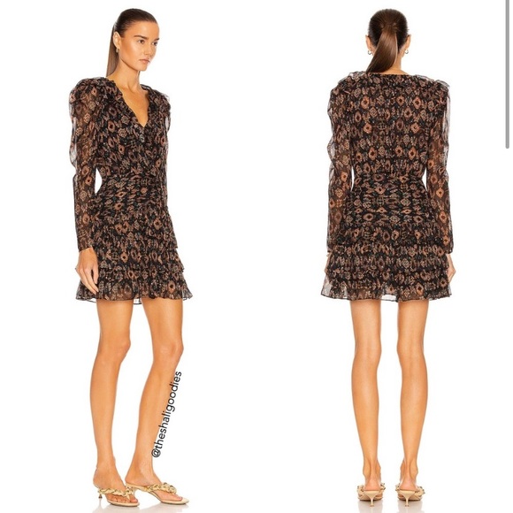 Ulla Johnson Esila Dress Size 0 Ikat Chiffon Mini Dress - Picture 6 of 13